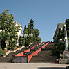  The stairs leading from the Volya Square to the pond
